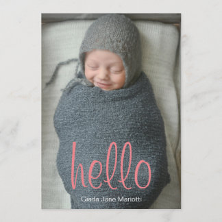 Hello World Baby Faire-part