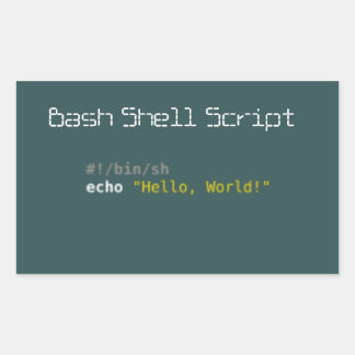 Hello World Bash Shell Script Sticker