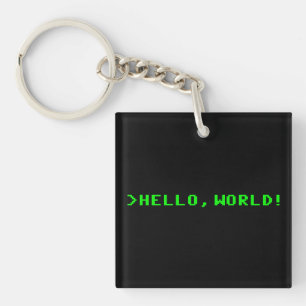 Hello World Computer Programming Keychain
