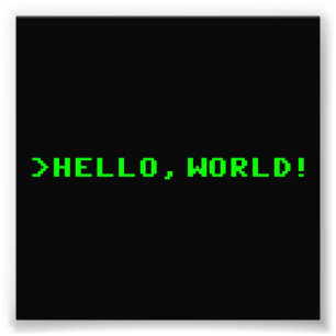 Hello World Computer Programming Photo Print