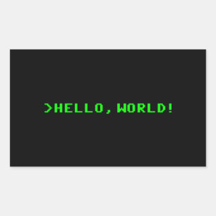 Hello World Computer Programming Sticker