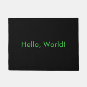 Hello, World! door mat