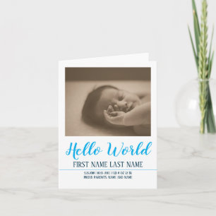 Hello World - faire-part de naissance avec photo