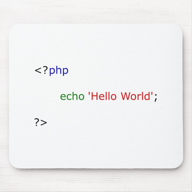 hello world mouse pad (Front)