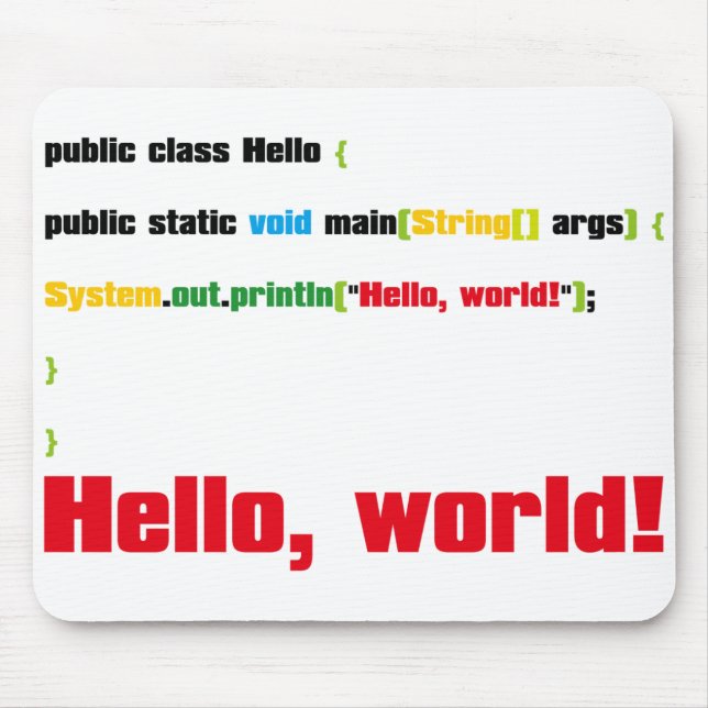 Hello, World! Mouse Pad (Front)