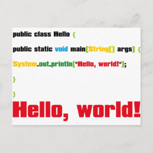 Hello, World! Postcard