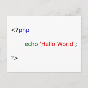 hello world postcard