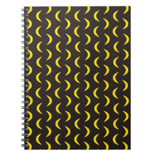 Hello Yellow Moon - seamless Halloween pattern. Notebook