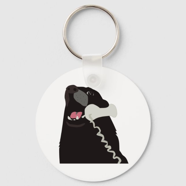 HELLO YES THIS IS DOG telephone phone Keychain (Front)