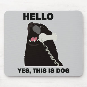 HELLO YES THIS IS DOG telephone phone Mouse Pad