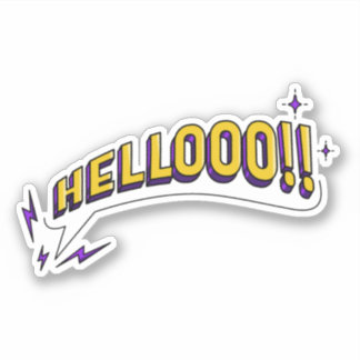 HELLOOO ! ! Autocollant