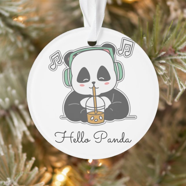 #HelloPandaAcrylicOrnament Ornament (Tree)