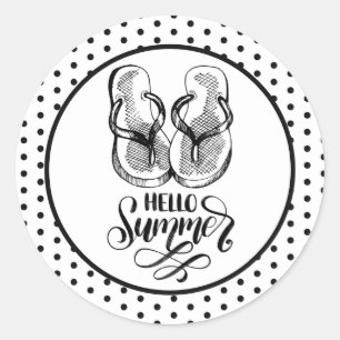 HelloSummer Flip Flops Sticker