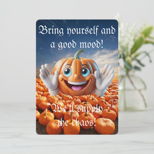 Helloween invitation card (Standing Front)