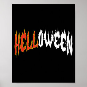 Helloween Retro Halloween Spooky Season Horror Poster