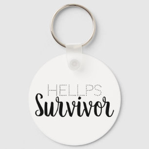 Hellp Survivor Keychain Black Syndrome