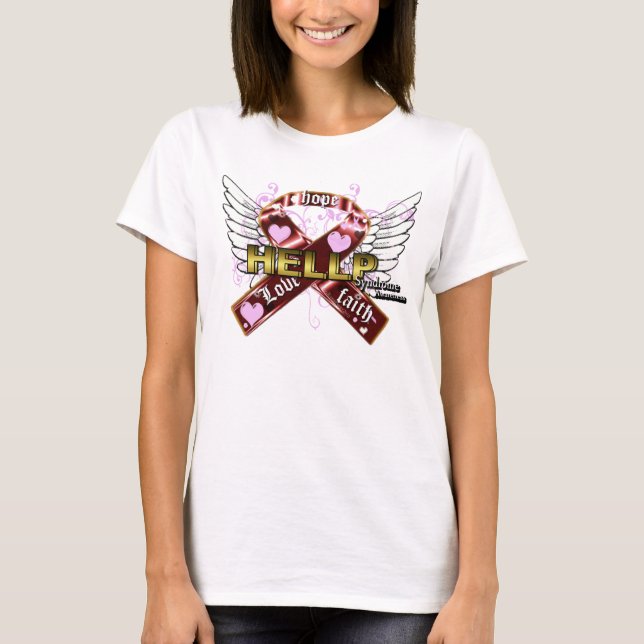 HELLP Syndrome Awareness Ribbon Shirt (Front)