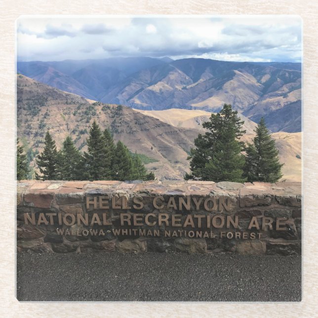 Hells Canyon Scenic Byway, OR Glass Coaster (Front)