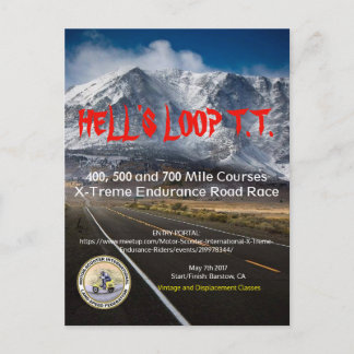 HELL'S LOOP T.T. 2017 POSTCARD