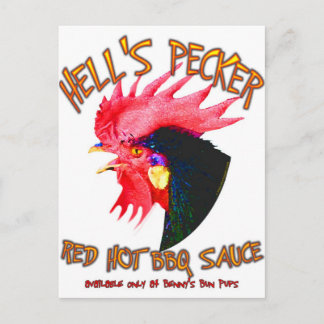 Hell's Pecker BBQ Sauce Postcard