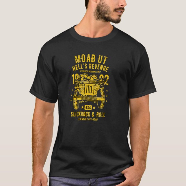 Hell's Revenge Moab Utah Off road Rock Crawler 4x4 T-Shirt (Front)