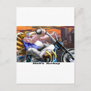 Hells Turkey Funny Thanksgiving Harley Tees & Gift Holiday Postcard