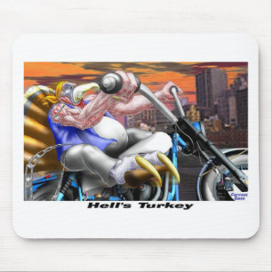Hells Turkey Funny Thanksgiving Harley Tees & Gift Mouse Pad