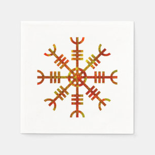 Helm Of Awe Norse Viking Symbol Napkin