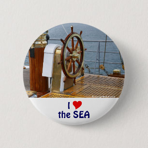 Helm wheel 2 inch round button