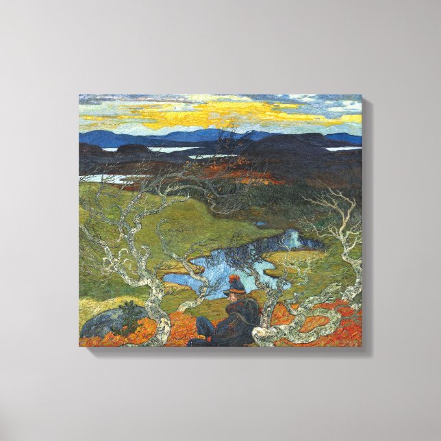 Helmer Osslund Spring Evening Behind Kiruna Canvas Print (Front)