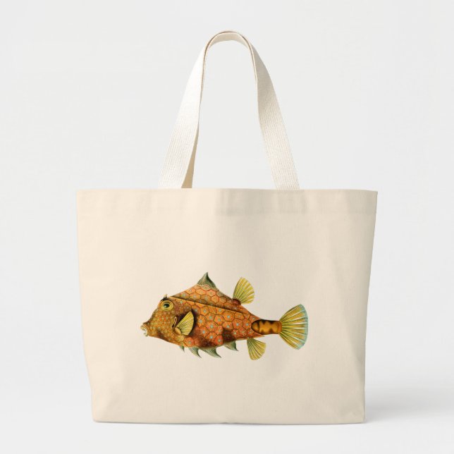 Helmet Cowfish Large Tote Bag (Front)