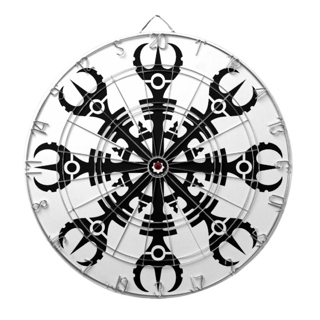 Helmet of awe - Aegishjalmur No.2 (black) Dartboard (Front)