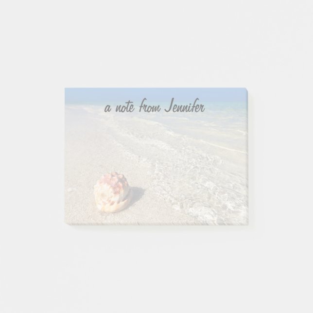 Helmet Shell In Tropical Lagoon| Cassis Rufa Post-it Notes (Front)