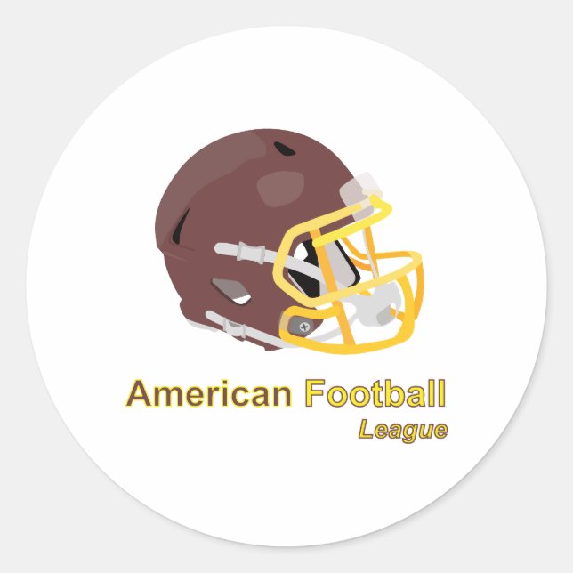 Helmet used in American football Classic Round Sticker (Front)