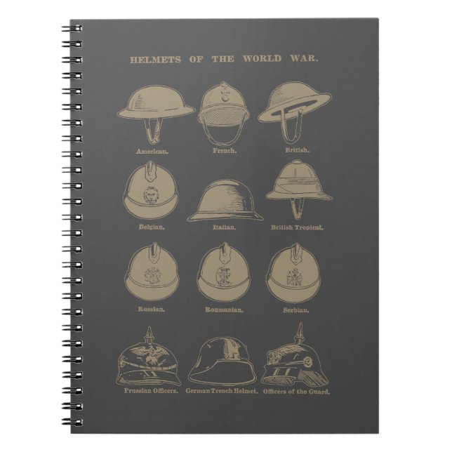 Helmets of the World War 1  Notebook (Front)