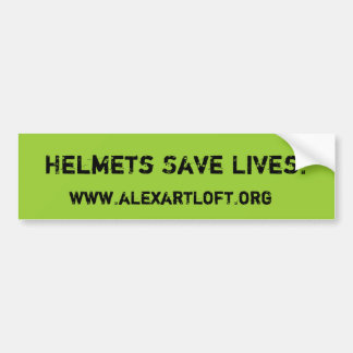 Helmets Save Lives Bumper Sticker
