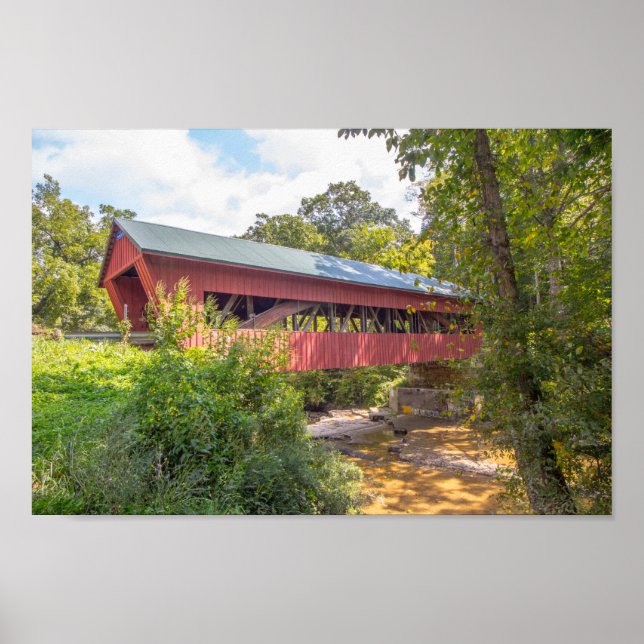 Helmick Mill (Island Run) Covered Bridge, Ohio Poster (Front)
