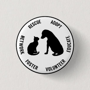 Help Animals Animal Welfare Badge 1 Inch Round Button