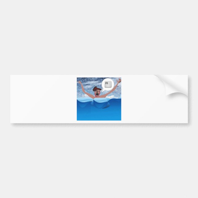 HELP-big Bumper Sticker (Front)