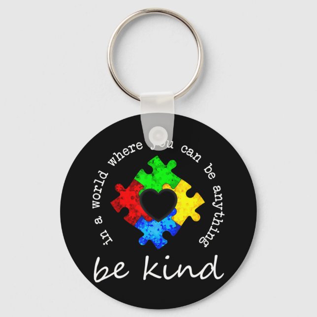 Help bring attention to autism awareness and accep keychain (Front)