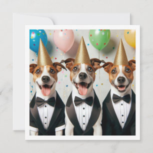 Help celebrate our little gentleman, dog birthday invitation