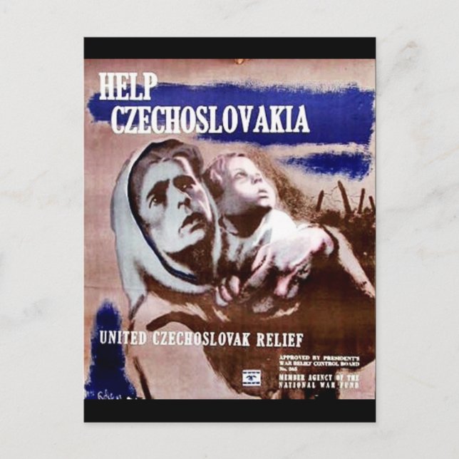 Help Czechoslovakia Postcard (Front)