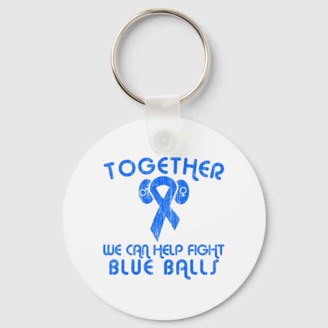 Help Fight Blue Balls Keychain (Front)