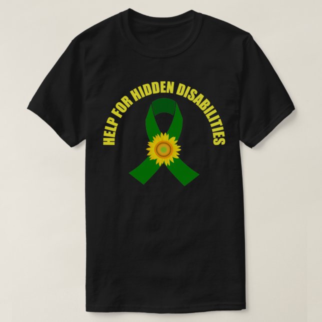 Help for hidden disabilities Sunflower lanyard T-Shirt (Design Front)