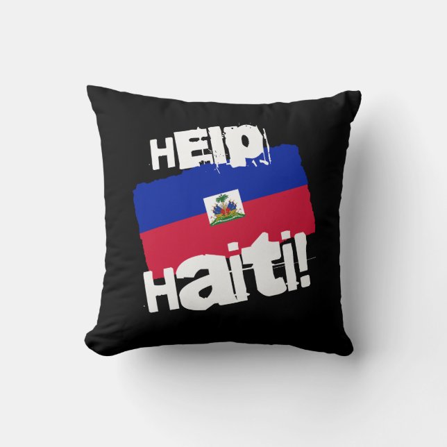 Help Haiti! Throw Pillow (Front)
