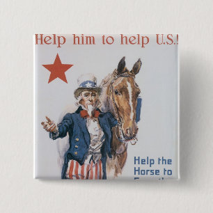 Help Him to Help U.S.! 2 Inch Square Button