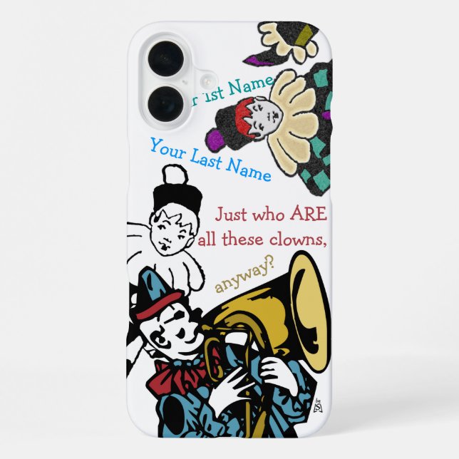 Help! I Am Surrounded By Clowns! - Personalized iPhone Case (Back)