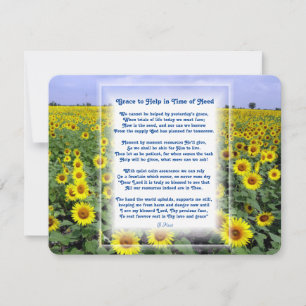 "Help in Time of Need" Christian poem  Holiday Card
