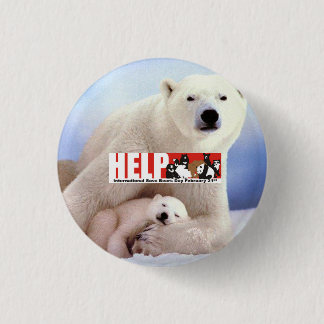 help ISBD Polar Bears 1 Inch Round Button