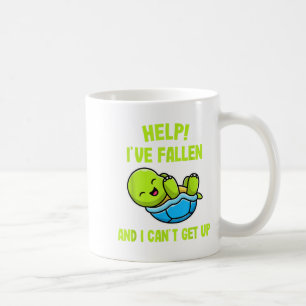 Help I've Fallen And I Can't Get Up Funny Turtle L Coffee Mug